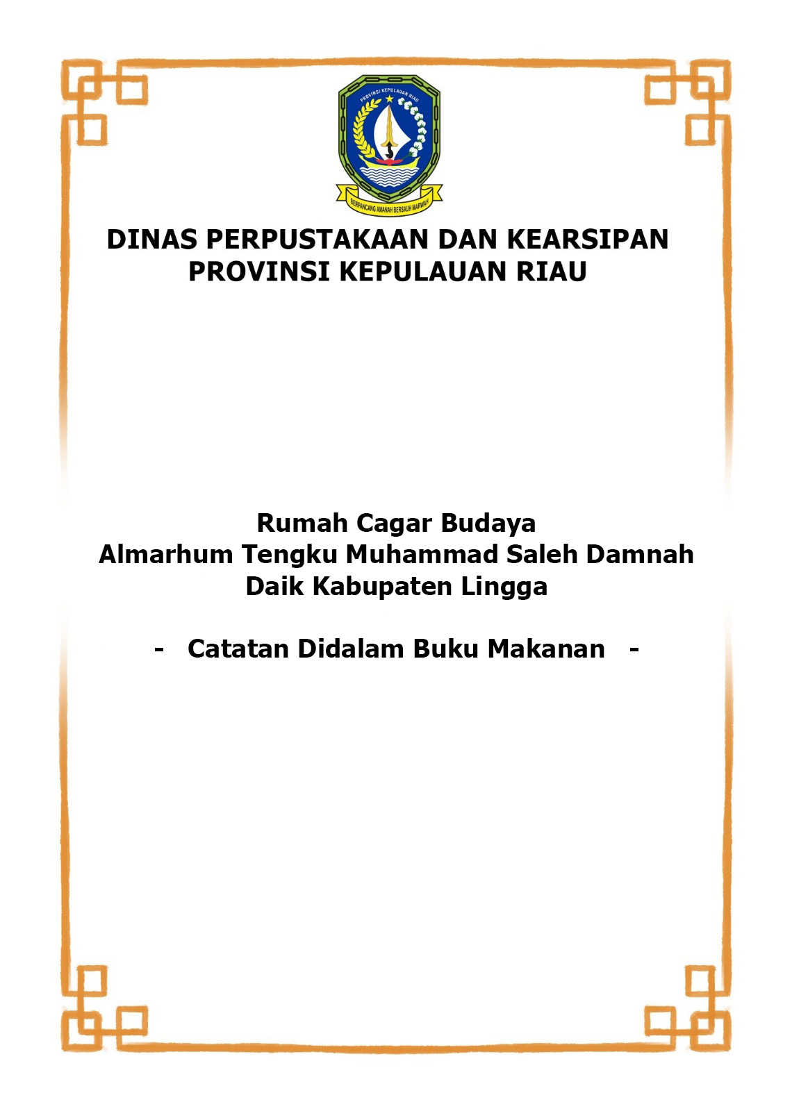 Catatan Didalam Buku Masakan