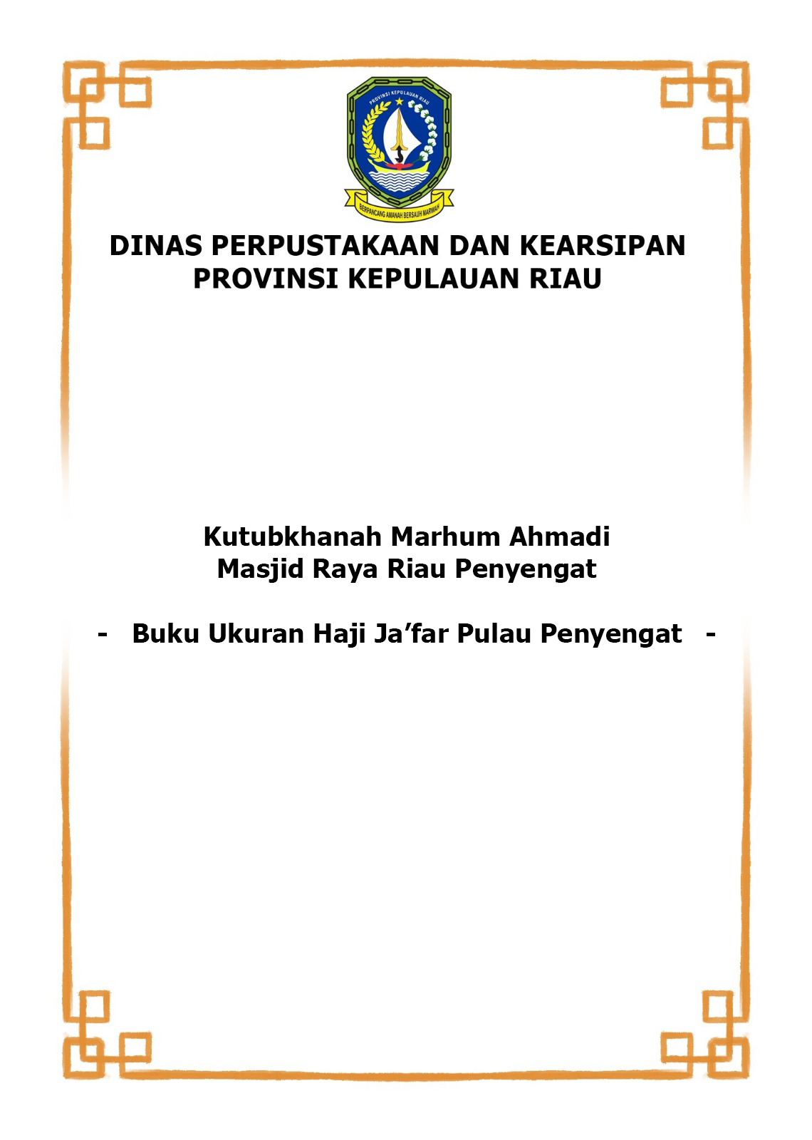 Buku Ukuran Haji Ja